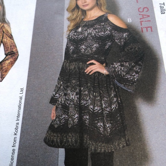 McCalls Pattern M7468 MISSES TUNIC & DRESS Sz 6-14 Nicole Miller Bare Shoulders - Picture 4 of 8